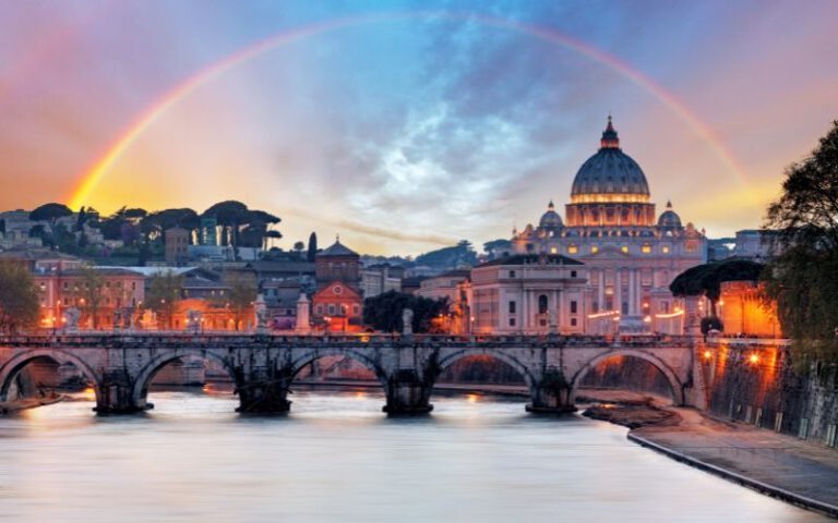 הצעת נישואין ברומא מתחת לקשת וענן